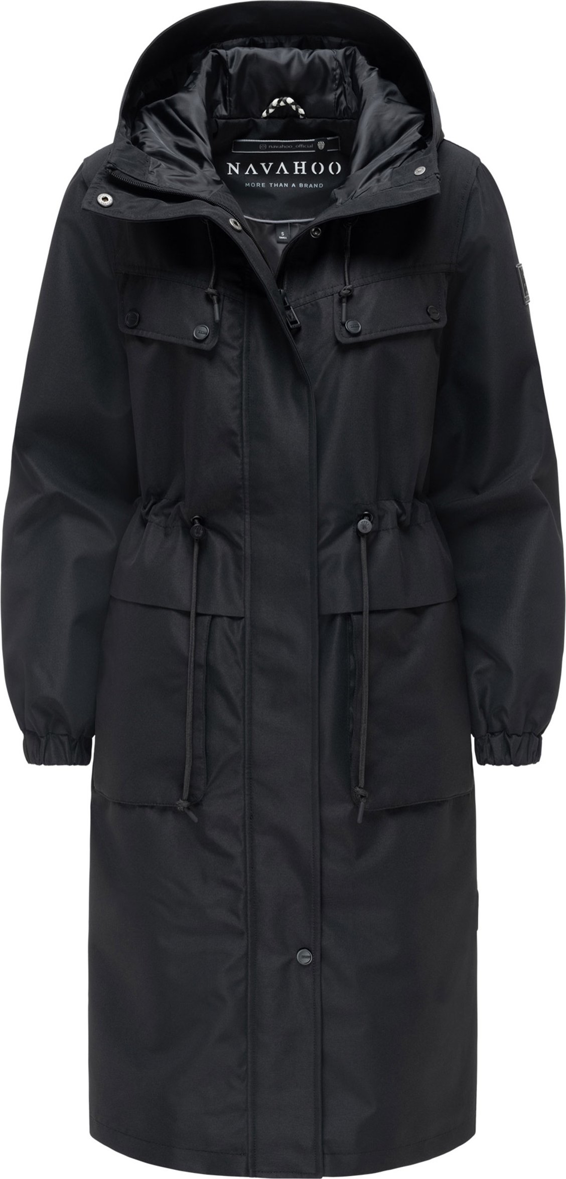 Navahoo Damen Parka Übergangsjacke Kirschwind mit Kapuze