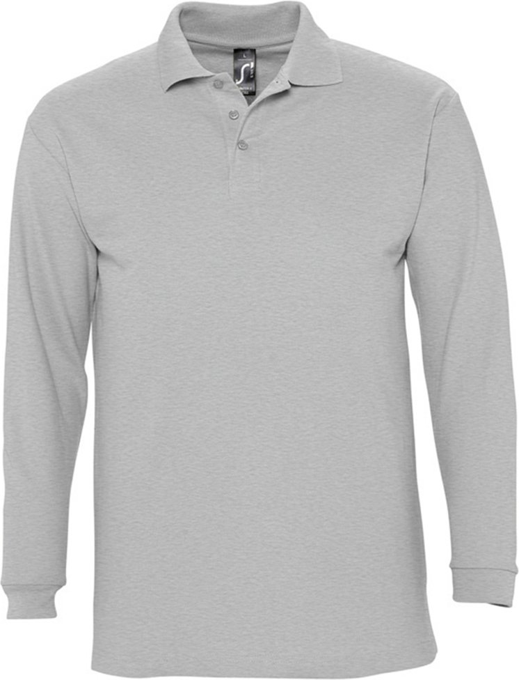 SOLS Winter II - Polo à manches longues - Homme (Gris marne)