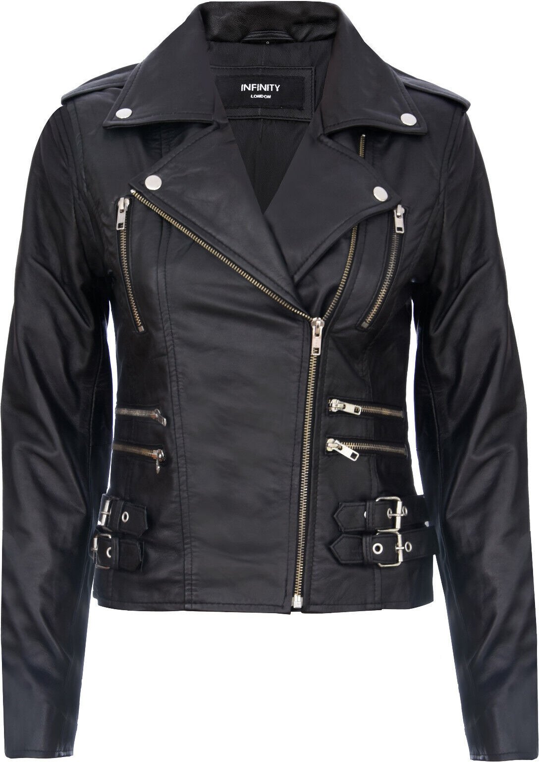 Damen Leder Brando Bikerjacke-Loddon