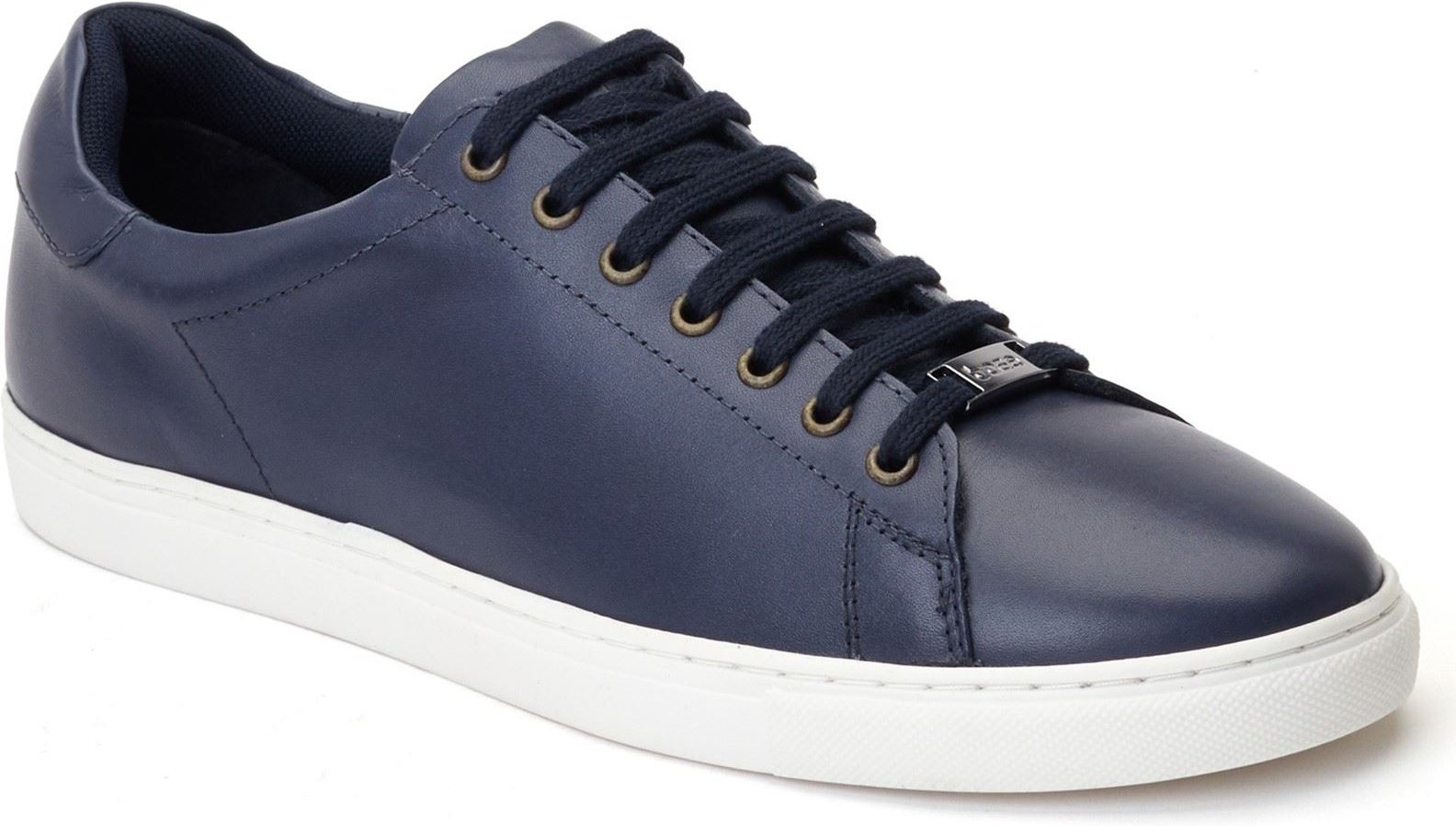 Base London Tucker Leder Herren Sneakers in Marineblau