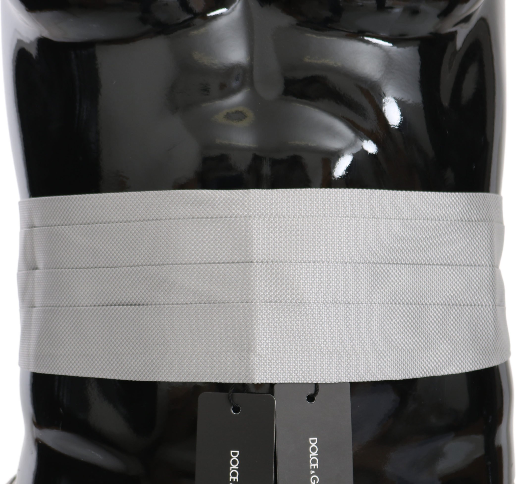 Dolce & Gabbana Grauer Herren Taillengürtel 100% Seide Kummerbund