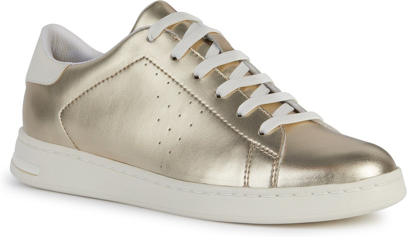 Geox D Jaysen B Leder Damen Hellgold/Optik Weiß Turnschuhe