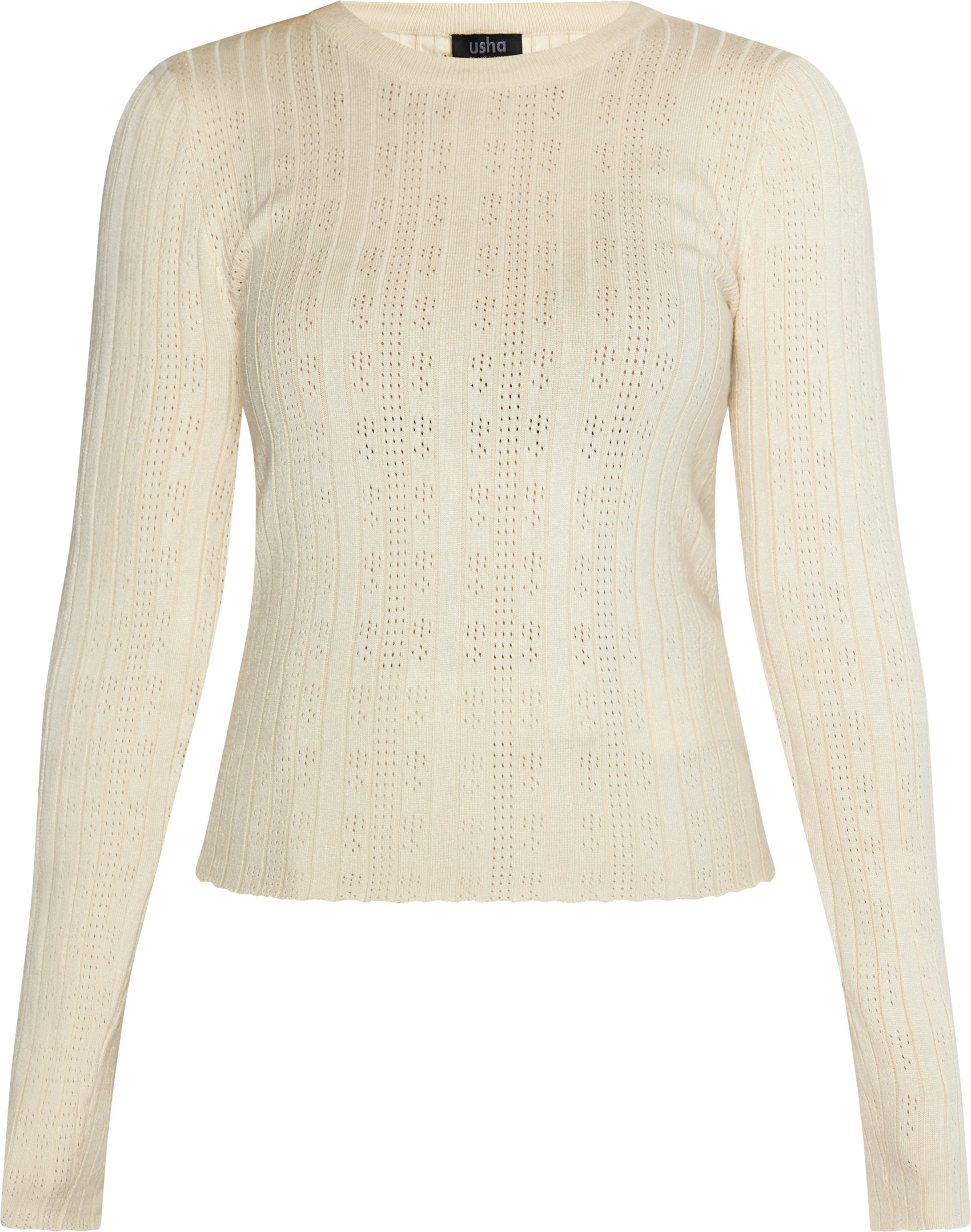 usha Strickpullover Damen Dunkelcreme