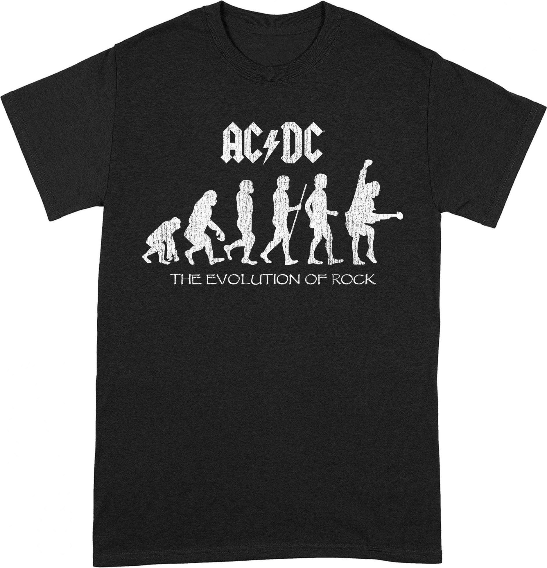 AC/DC - "The Evolution of Rock" T-Shirt für Herren/Damen Unisex (Schwarz)