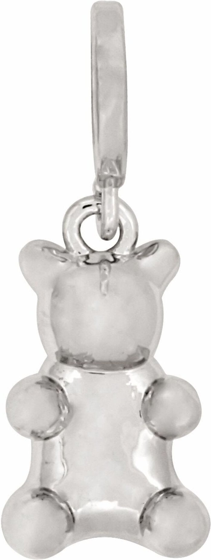 Fashionbox Anhänger Messing rhodiniert glanz Teddy