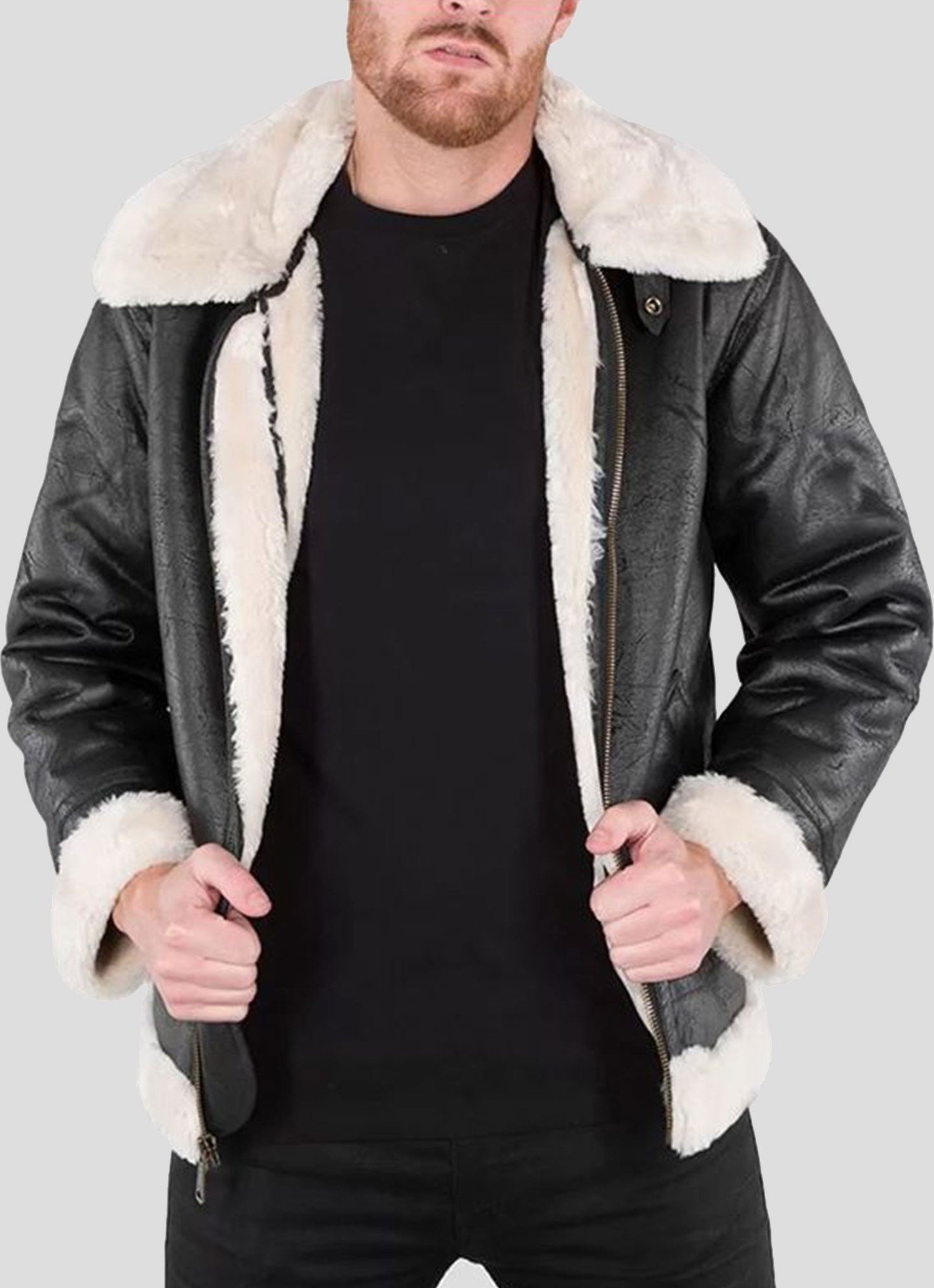 Thumbnail - Alpha Industries B3 FL Herren Flugjacke in Schwarz