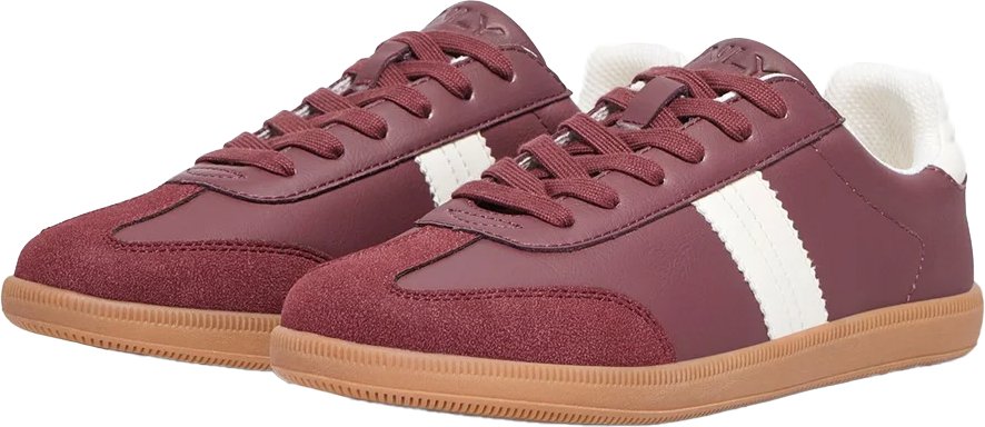 Only - "Amber" Sneaker für Damen (Burgunderrot/Cremefarbe)