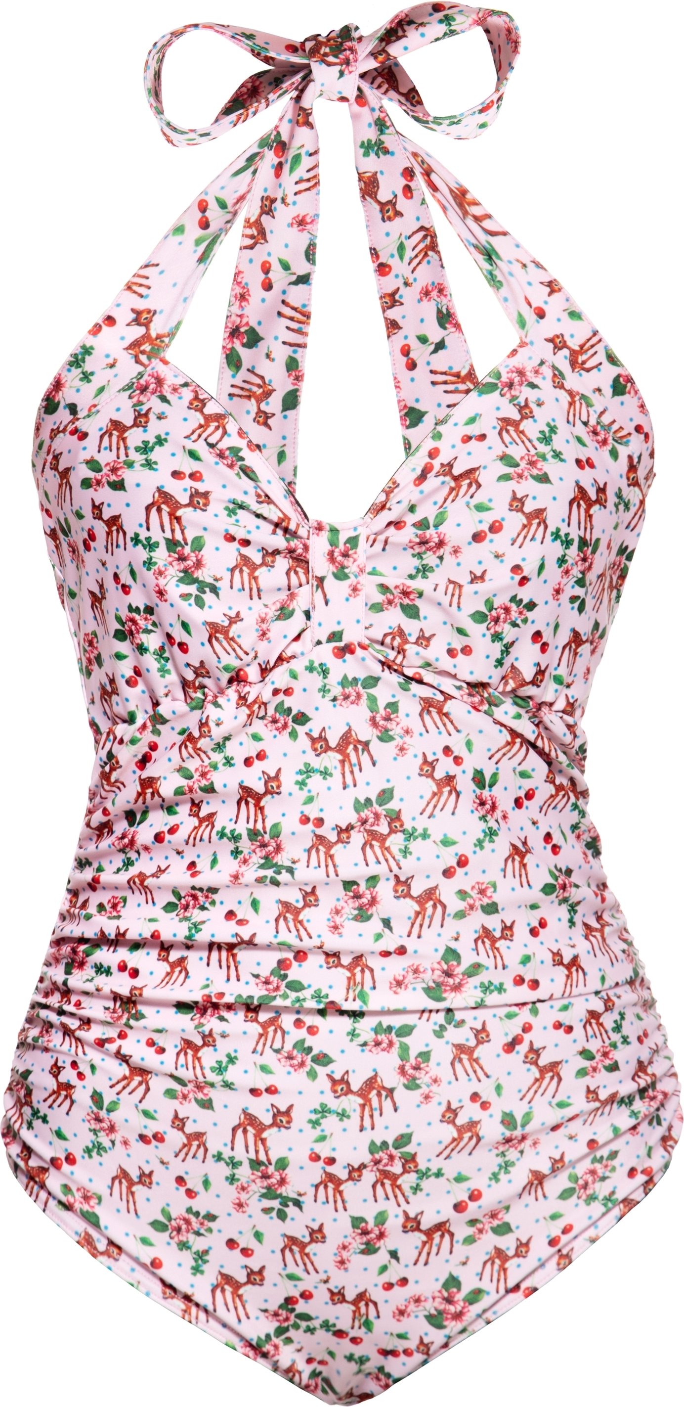 Queen Kerosin Damen Swimsuit Deer rosa