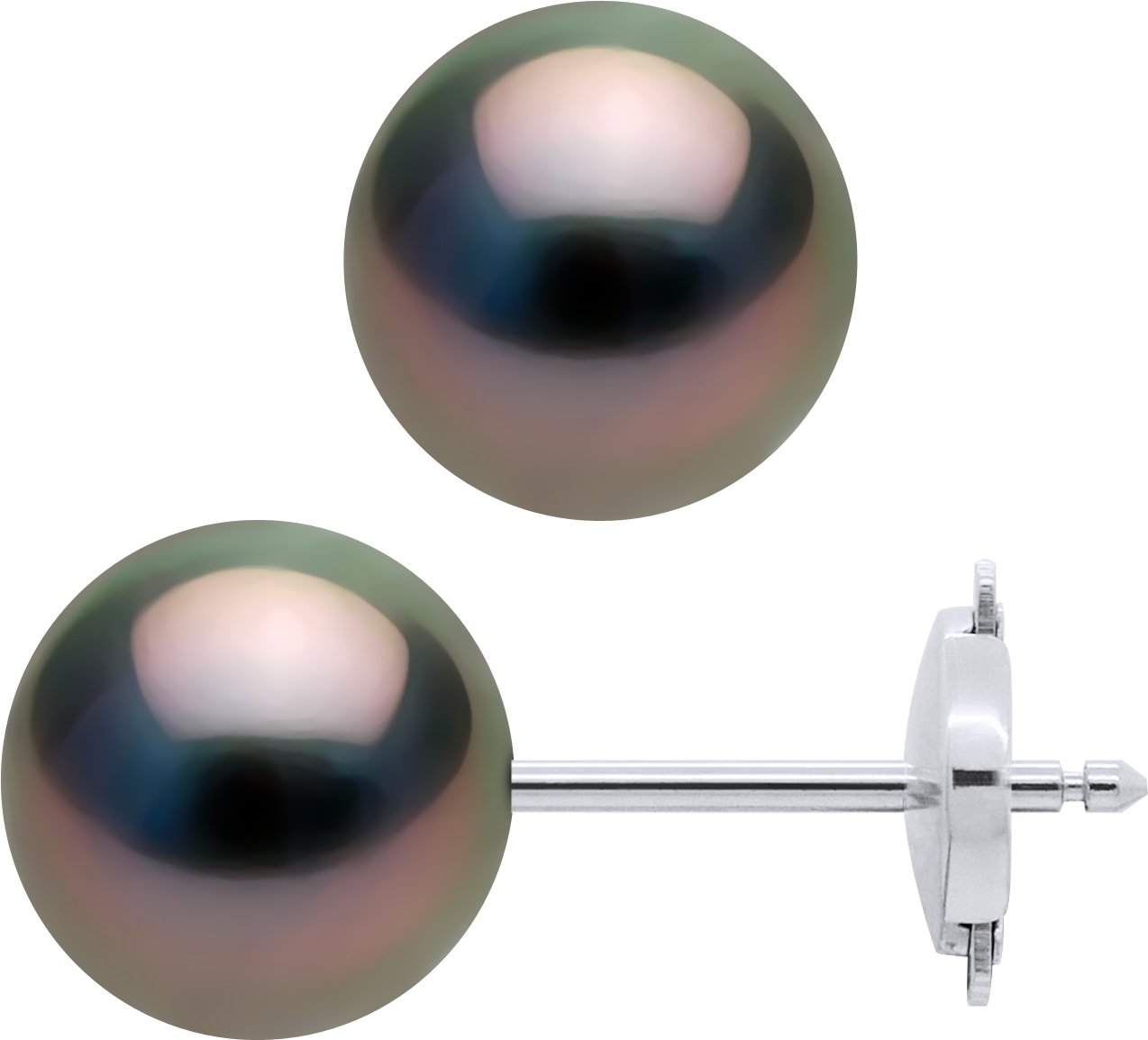 DIADEMA - Ohrringe - Weißgold und echte Tahiti-Perlen