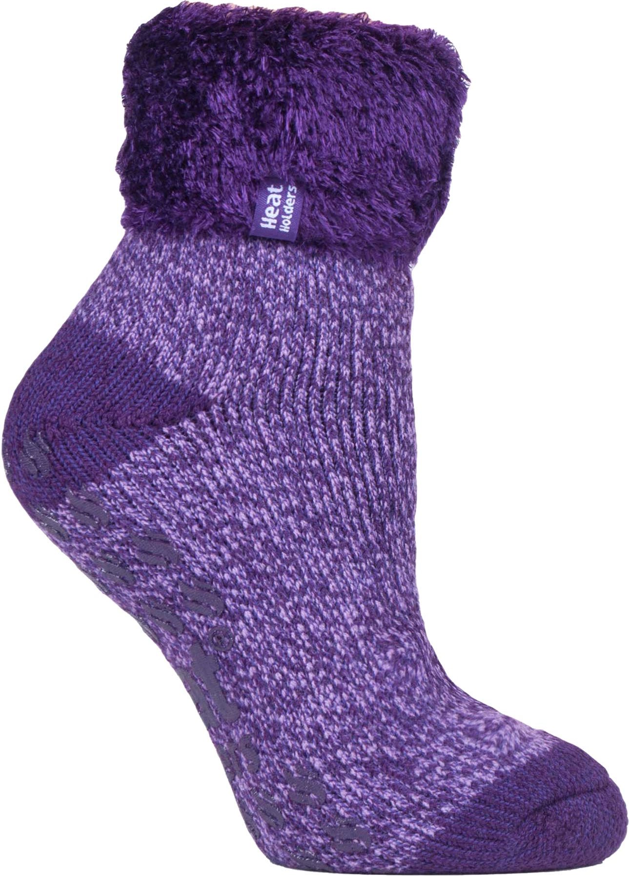 Thumbnail - Kinder Flauschige Bett-Socken | Heat Holders | Warme Gemütliche Thermo-Socken für Jungen und Mädchen - Lila