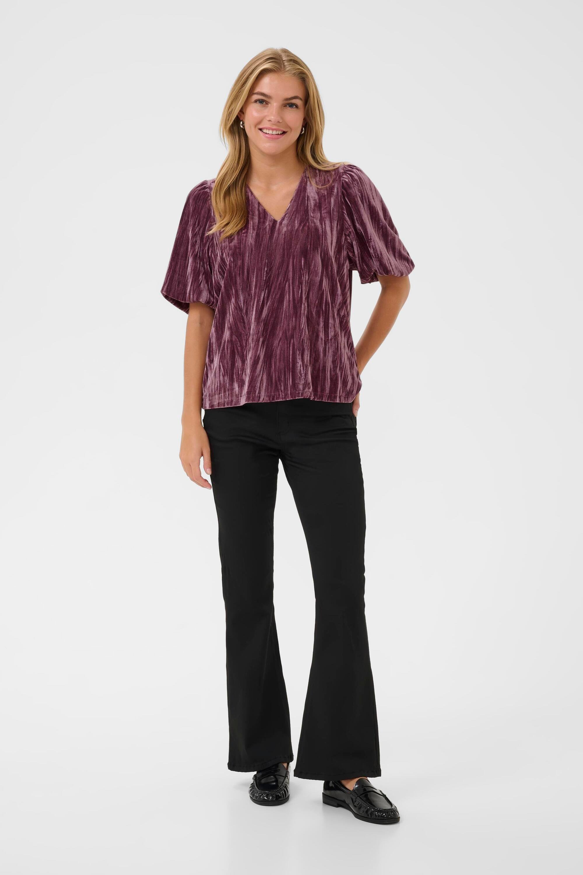 Kurzarm-Bluse KAelva Kurzarm-Bluse Regular fit purple