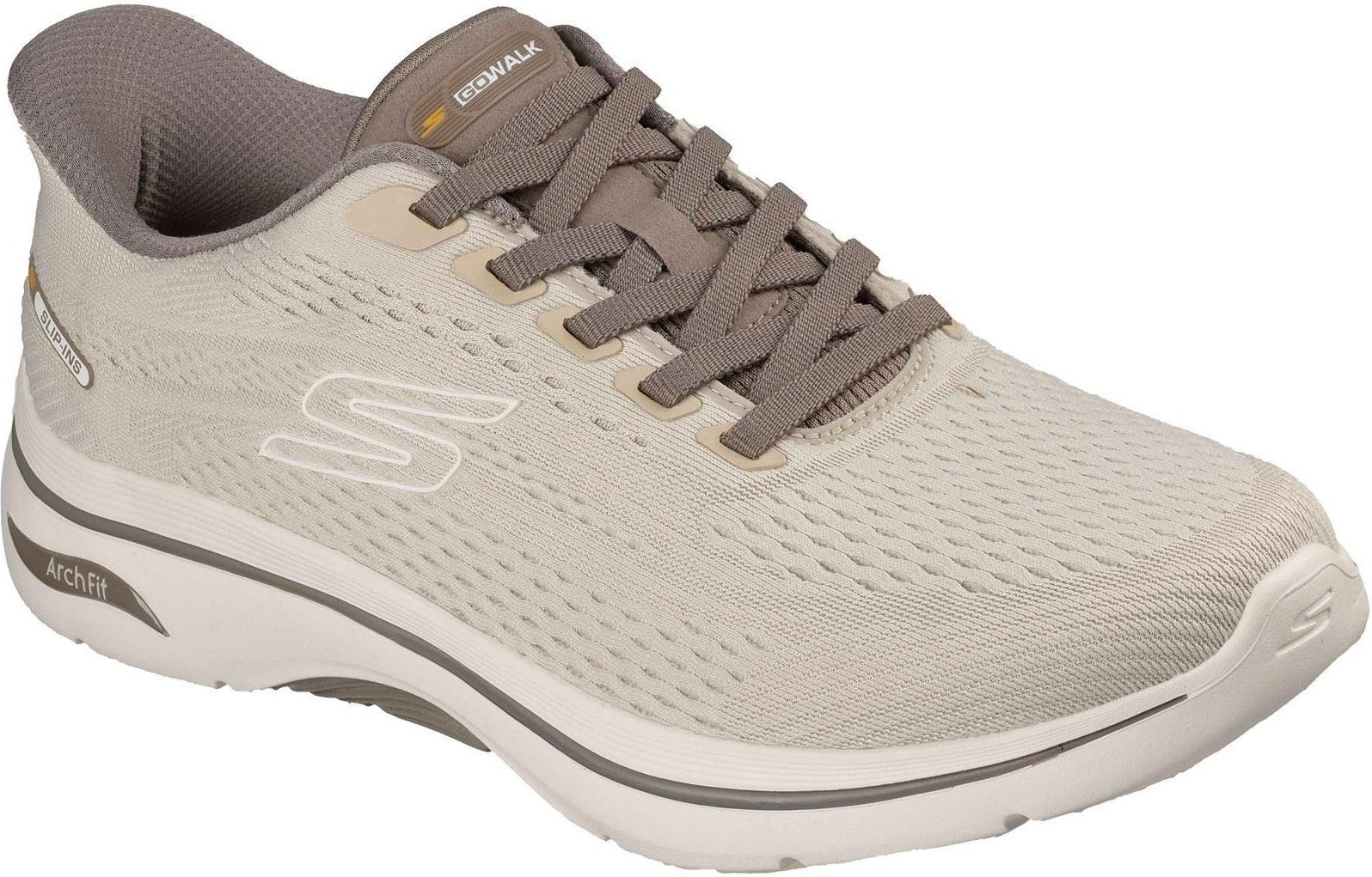 Skechers GO WALK Arch Fit 2.0 Percy Textil Herren Tan Standard Sneaker
