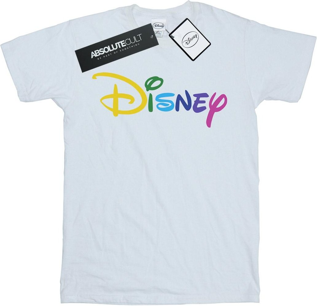 Disney - "Colour Logo" T-Shirt für Damen (Weiß)