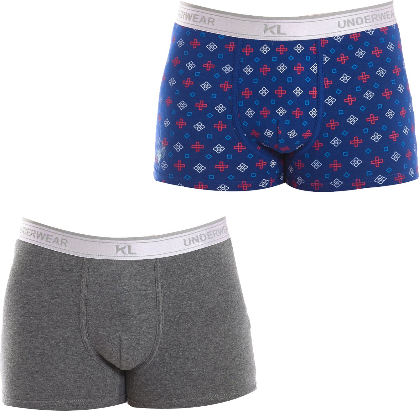 Pack-2 Atmungsaktive Stoff-Boxershorts mit anatomischer Vorderseite KL2016 Herren