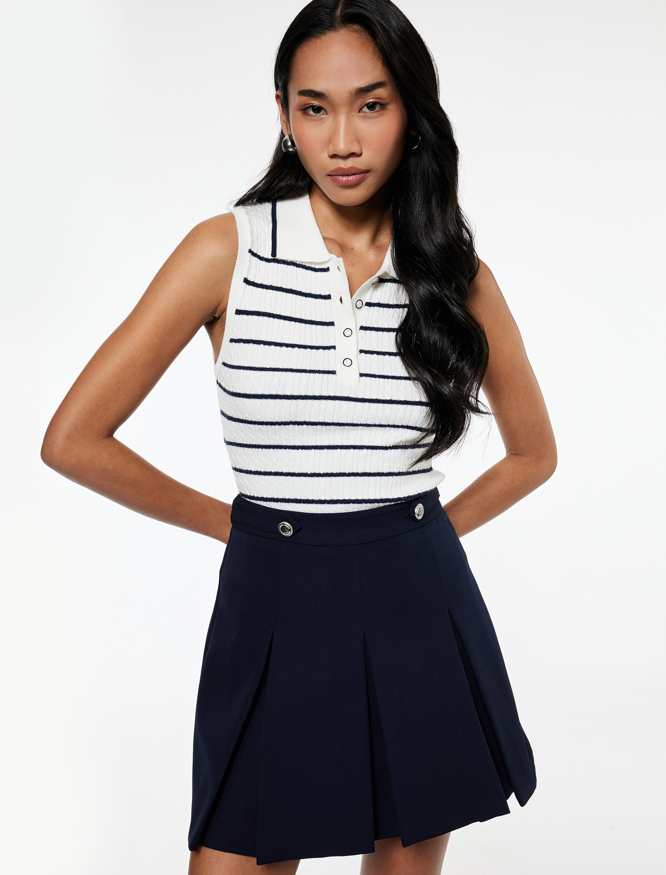 Koton TANKTOPS Gestreiftes Polo-Trikotop