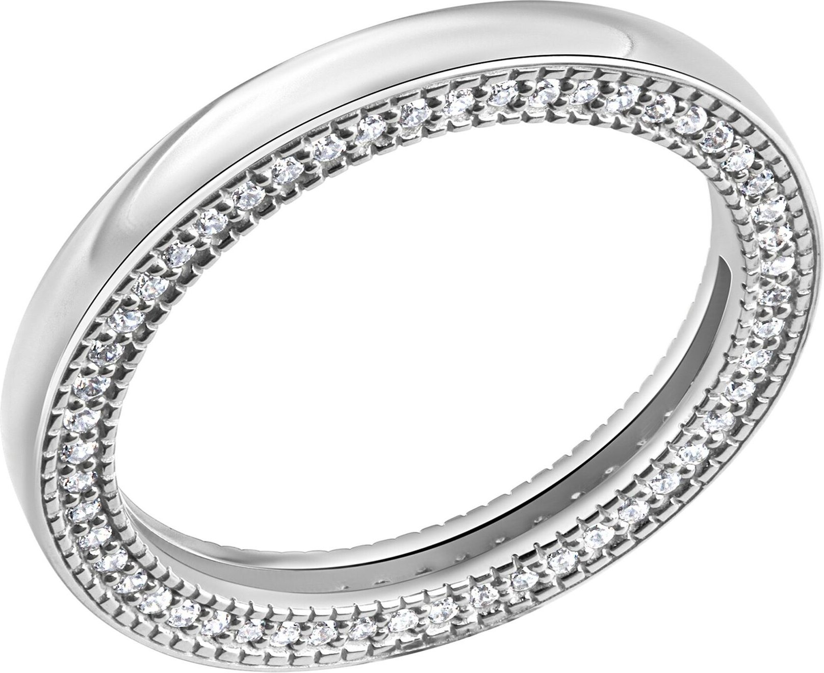 Thumbnail - Celesta Silber Ring Silber 925 rhodiniert mit 104 schwarzen Zirkonia-Steinen