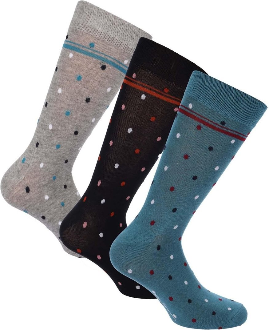 Ben Sherman - Socken Gepunktet für Herren(3er-Pack) (Marine/Grün/Petrol)