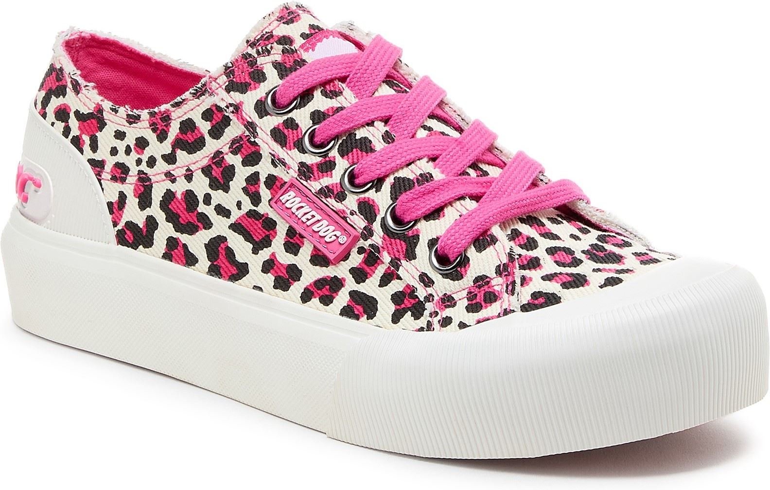 Rocket Dog Jazzin Plus Monroe Damen Sneaker aus Baumwolle in leuchtendem Pink