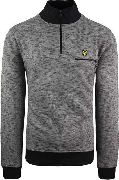 Thumbnail - Lyle & Scott Space Dye Herren Pullover Dunkelgrau