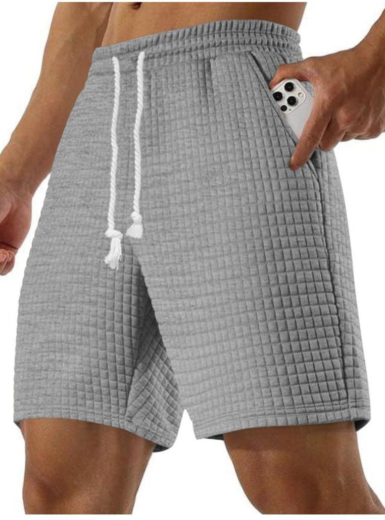 Thumbnail - Herren Vollgröße Kordelzug Strukturierte Shorts Übergrößen