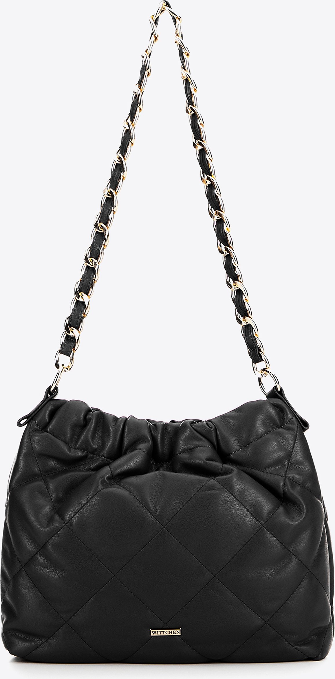 Wittchen Damen-Handtasche aus schwarzem Kunstleder mit Kette