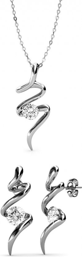 Spiralset - Silber und Kristall