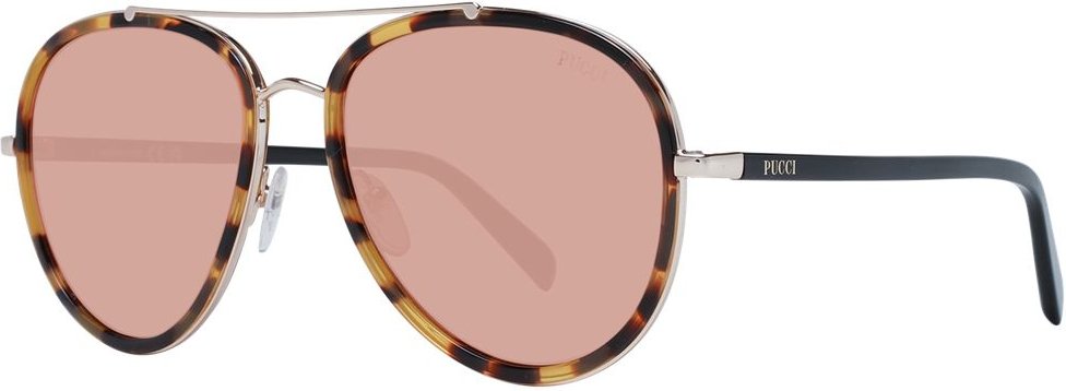 Flugzeug-Sonnenbrille Schildpatt mit rosa Gläsern