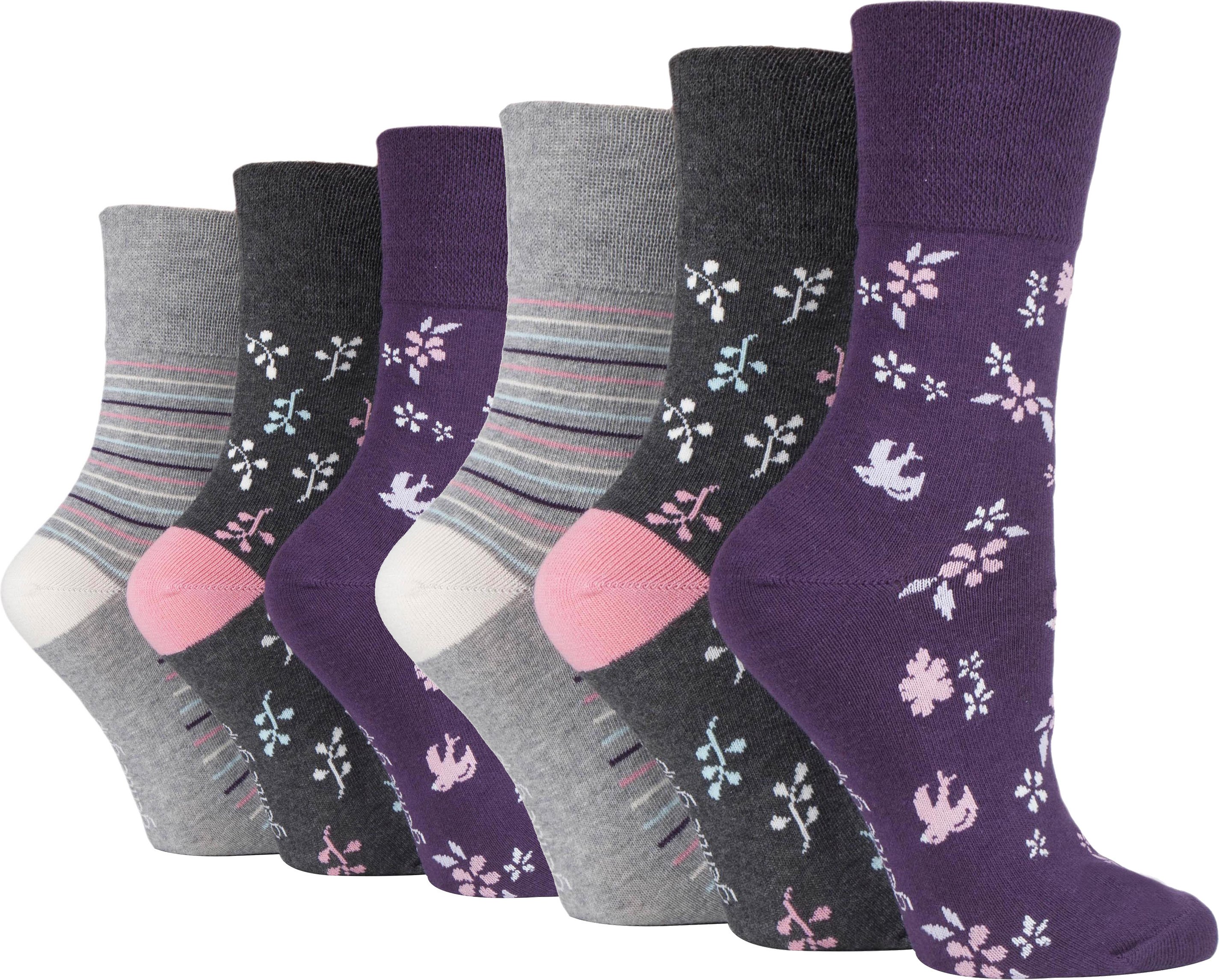 Gentle Grip - 6 Paar Damen Gentle Grip nicht elastische Socken - SOLRH214
