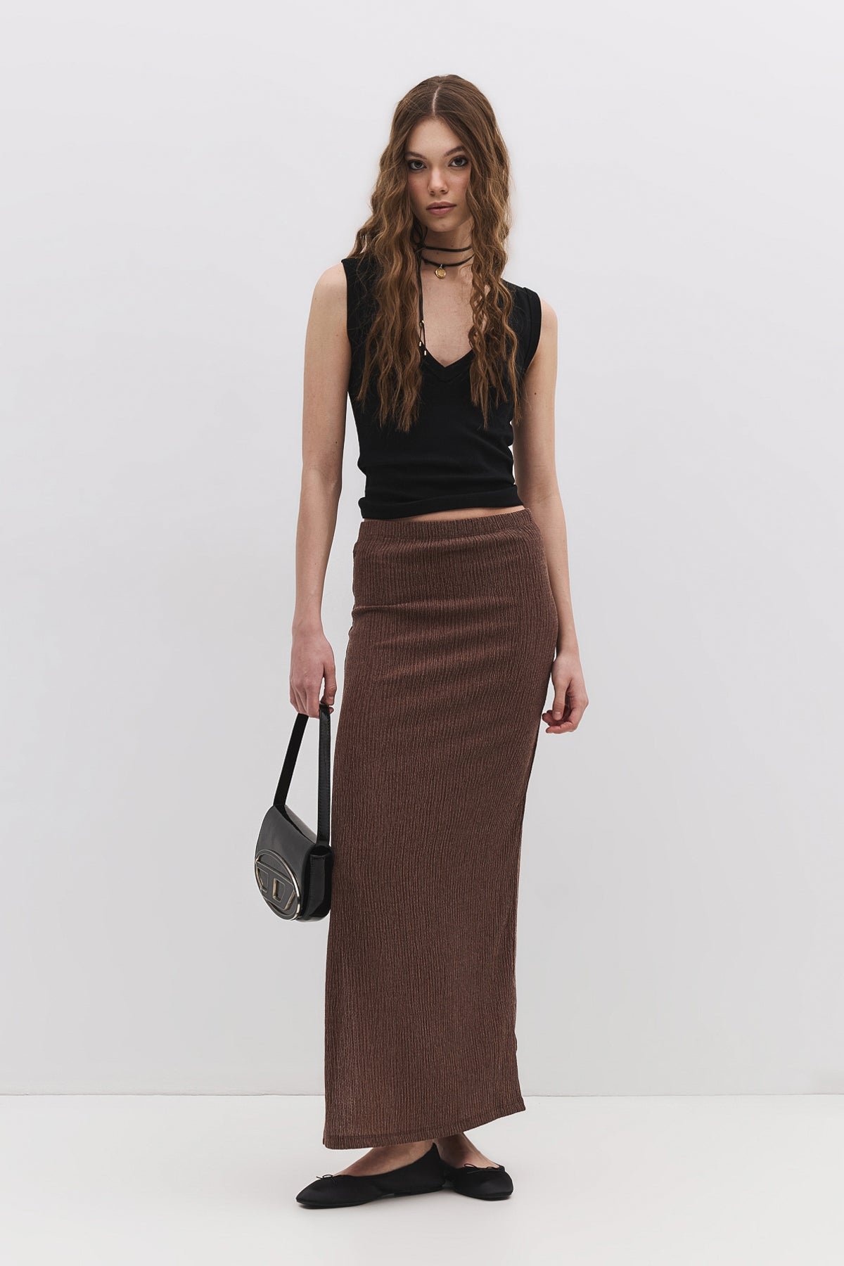 Strukturierter Baumwollrock