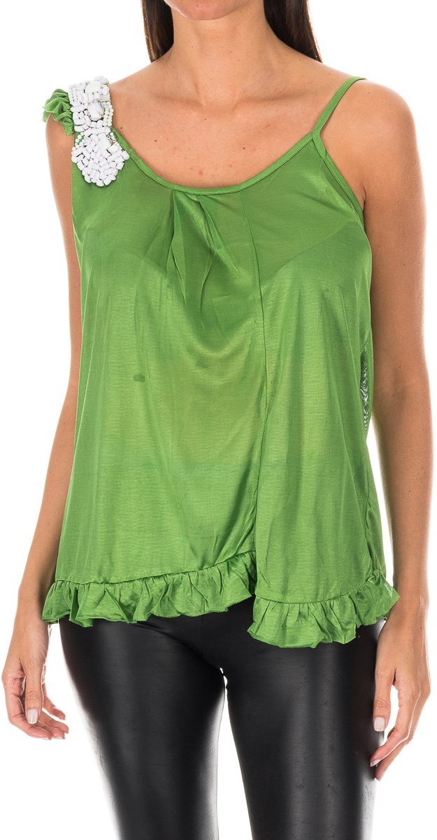 Dünnes Damen-Top mit Rüsche BDM0426