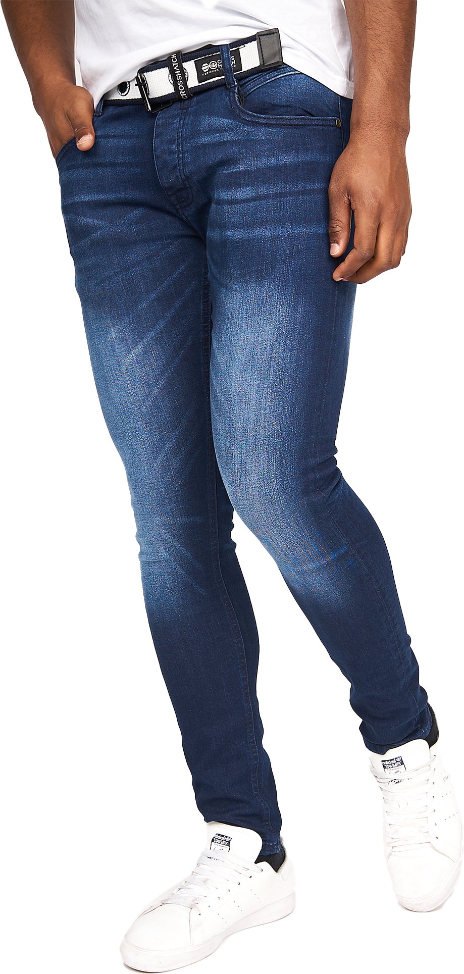 Crosshatch - "Barbeck" Jeans für Herren (Dunkle Waschung)