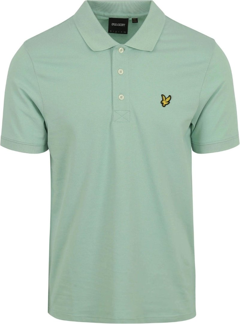 Turkisfarbenes Shadow-Poloshirt der Marke Lyle & Scott auf der Brust mit Logo