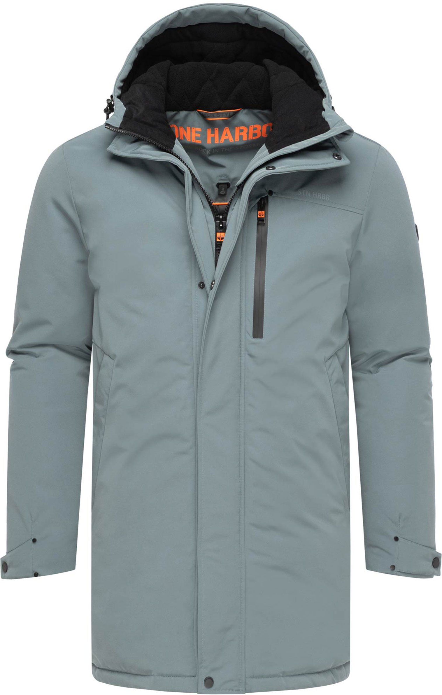 Stone Harbour Herren Winterjacke Phinoo mit Fleece-Taschen & 2-Wege-Reißverschluss