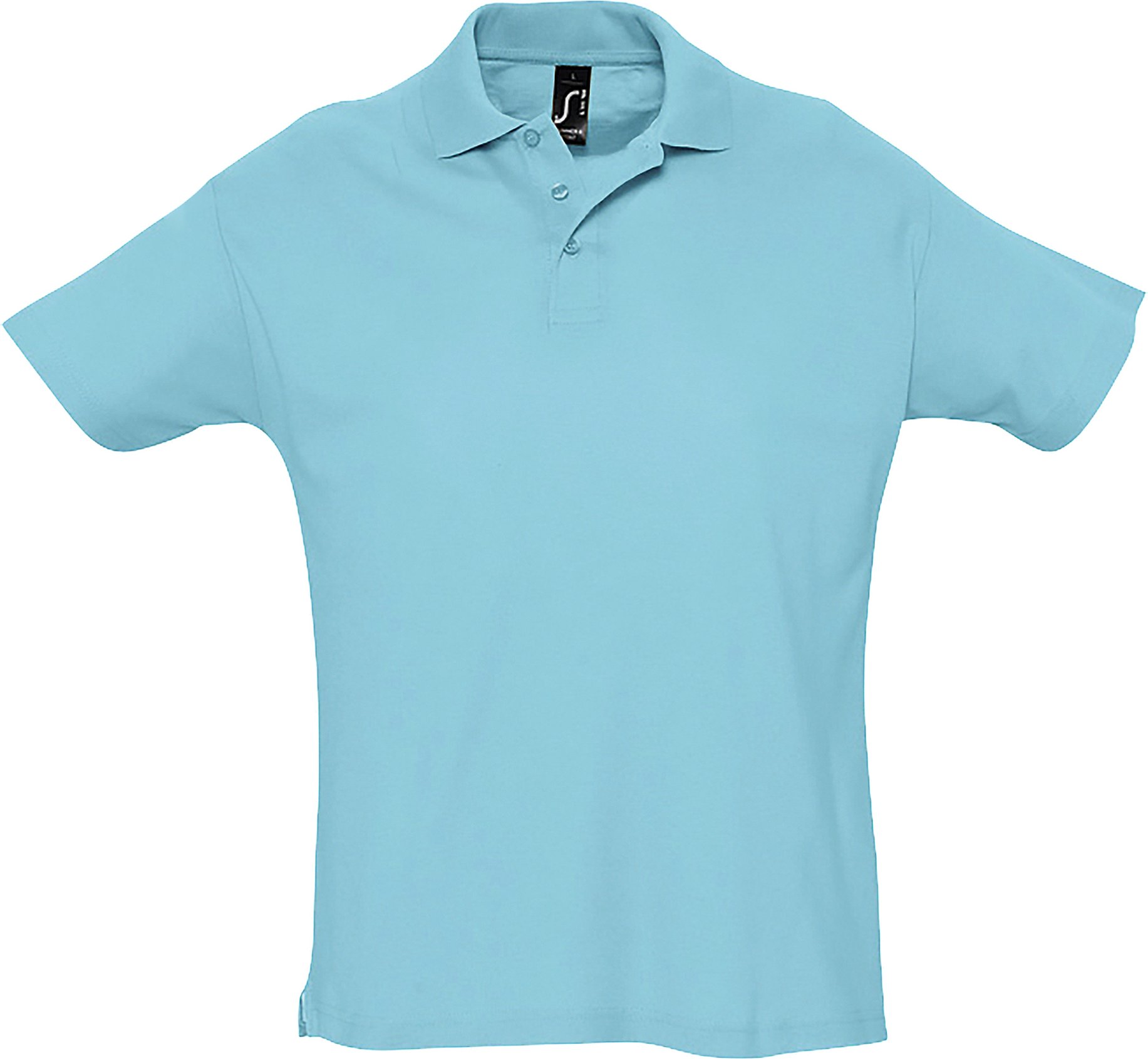 Thumbnail - SOLS Herren Sommer II Pique Kurzarm-Poloshirt (Blau Atoll)