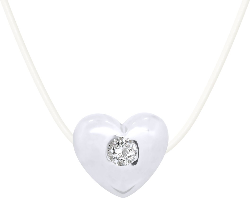 DIADEMA - Halskette - Nylon - Herz - Echter Diamant