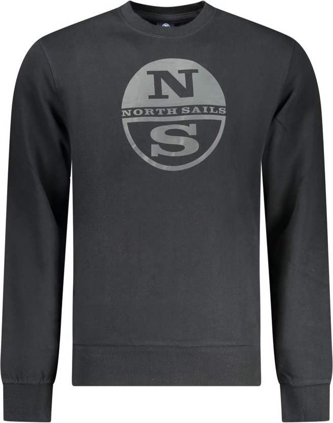 North Sails Schwarzes Baumwoll-Herren-Sweatshirt