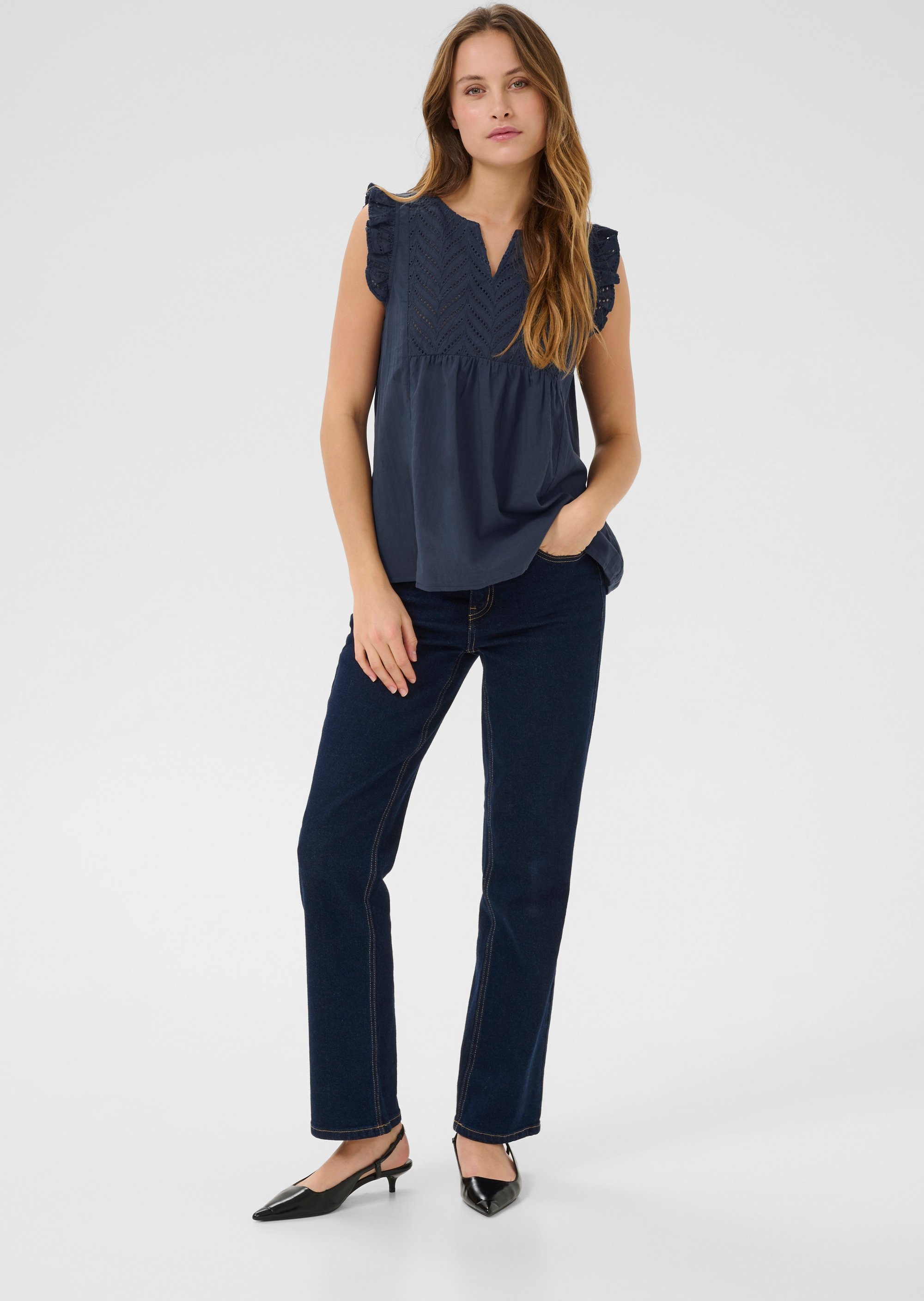 Ärmellose Bluse Relaxed fit Salute marine