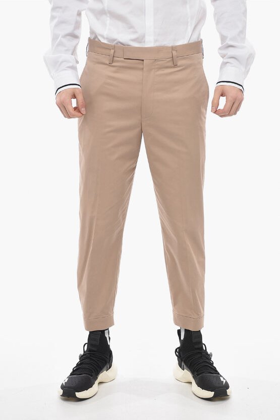 Slim Fit BARRETT METAL Hose mit verstellbaren Knöcheln in Braun