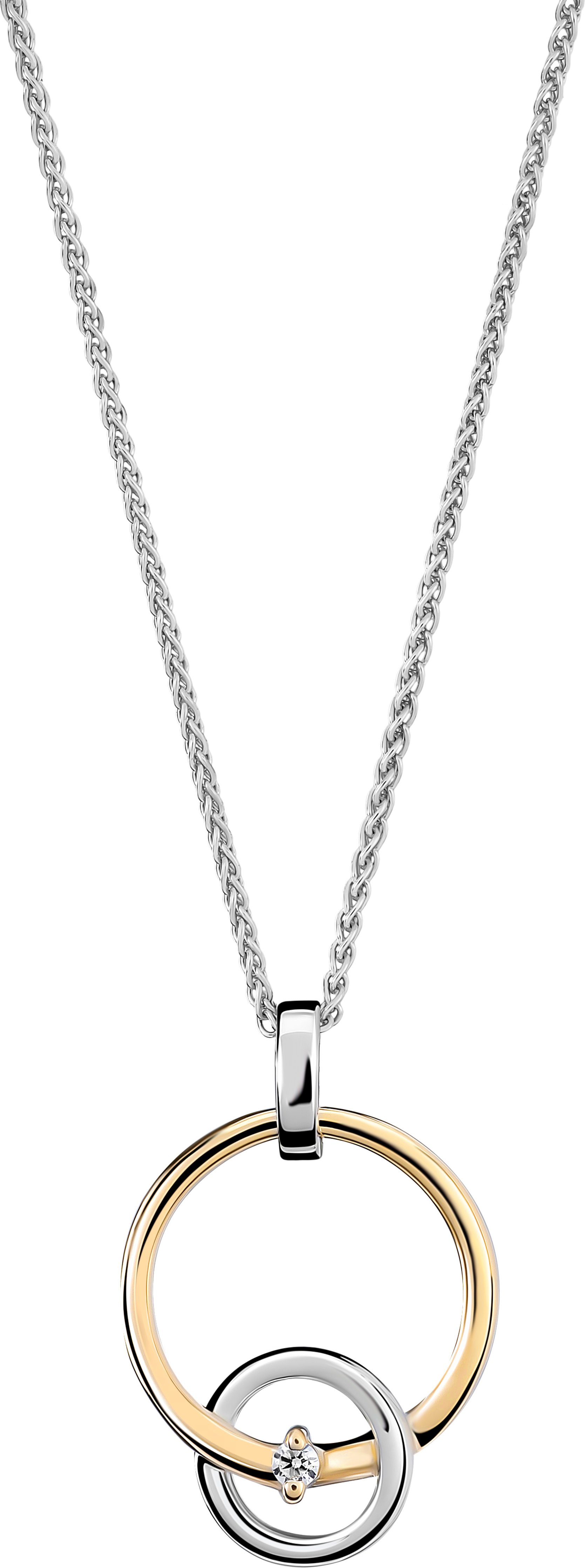 Orphelia 'Antoine' Damen-Kette mit Anhänger aus 925er Sterlingsilber – Silber/Gold ZH-7503/1