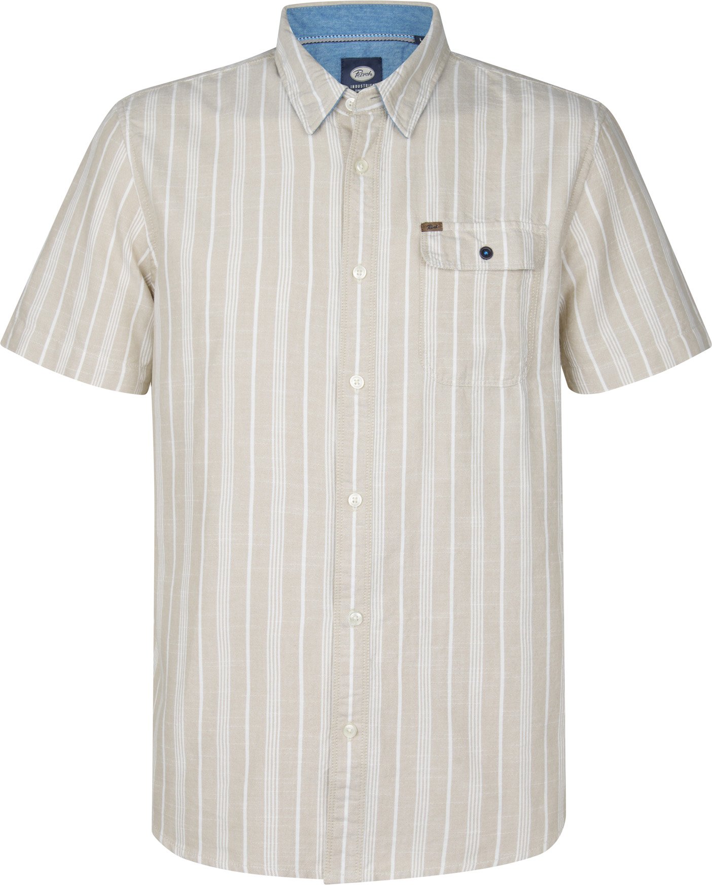 Petrol Industries - Gestreifte Hemd Turtlevista Herren - Braun