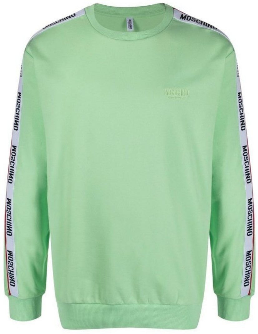 Grünes Moschino-Sweatshirt mit versiegelten Ärmeln