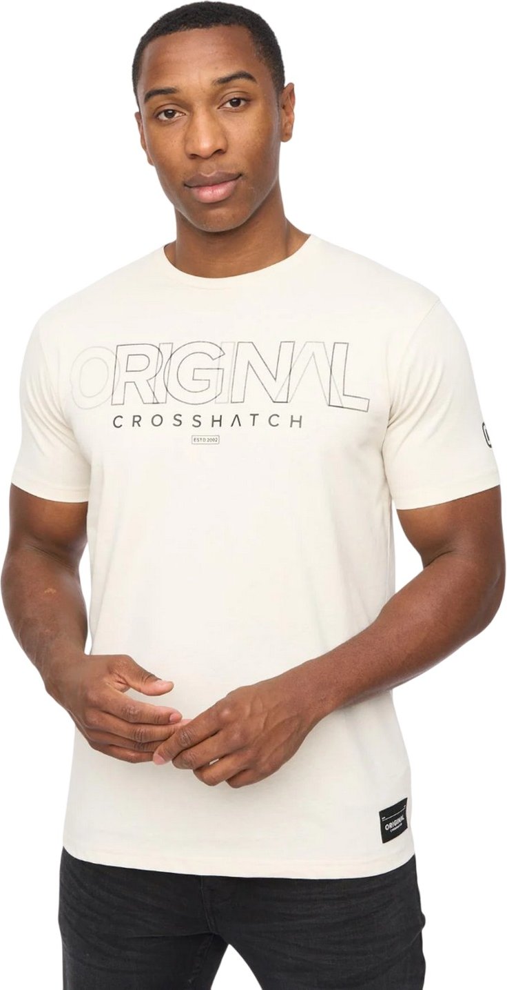 Crosshatch - "Carrimoore" T-Shirt für Herren (Naturweiß)