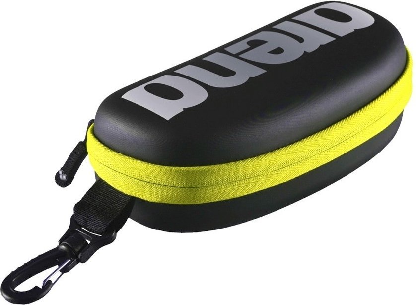 Arena - Brillen-Gehäuse, Schwimmen (Schwarz/Silber/Fluoreszierendes Gelb)