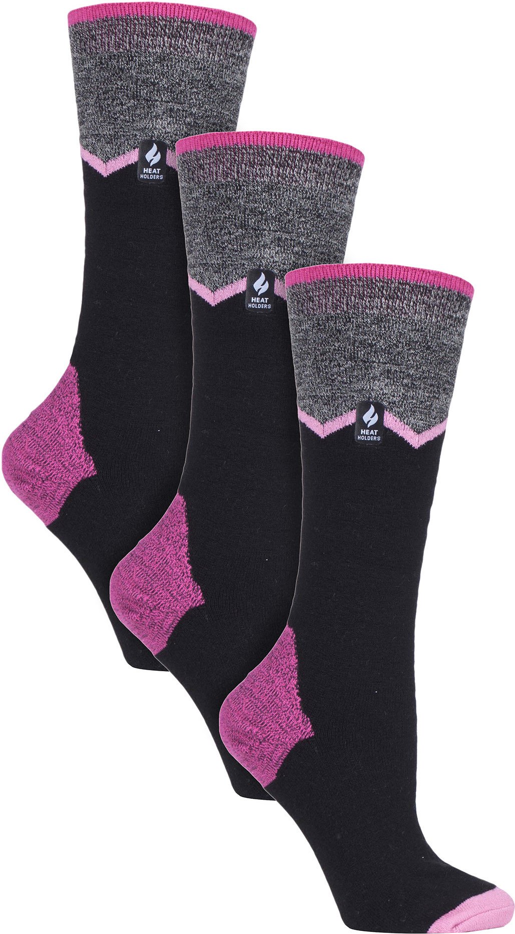 3 Paar Multipack Ultra Lite Damen Skisocken | Wärmehalter | Damen Funky Patterned Striped Knee High Socks - Schwarz Zig ...