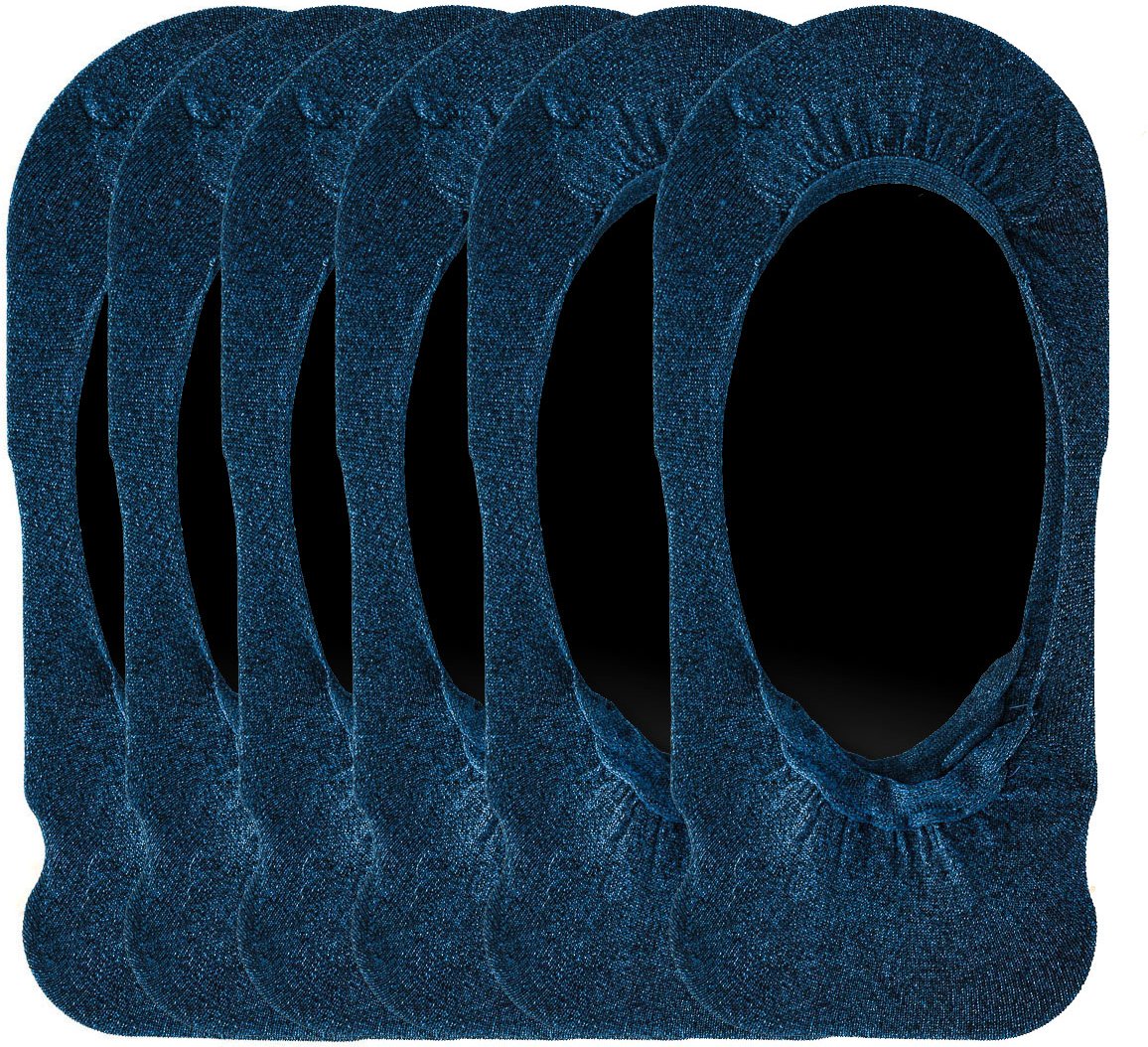 Pack-6 rutschfeste Fußschützer aus Baumwolle D08XQ Frauen