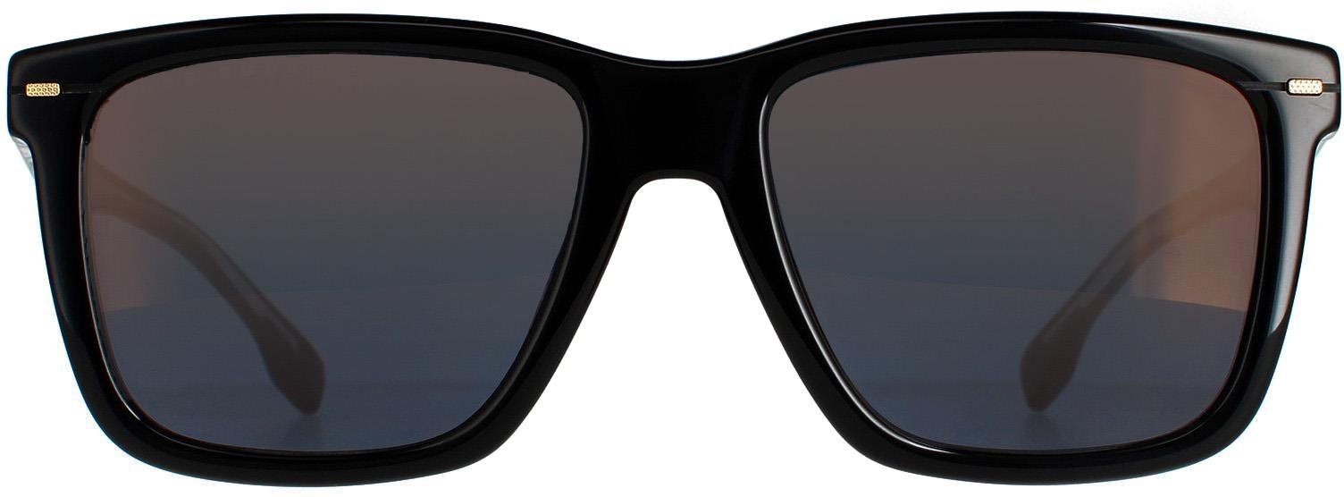 Hugo Boss Square Herren Schwarz Braun Gold Verspiegelt BOSS 1317/S