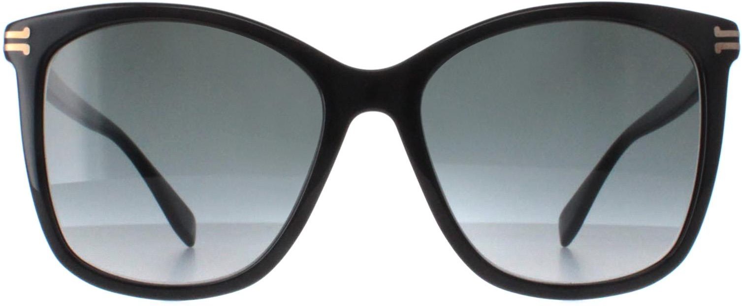Thumbnail - Marc Jacobs MJ 1106/S 807 9O glänzende schwarze dunkelgraue Sonnenbrille mit Farbverlauf