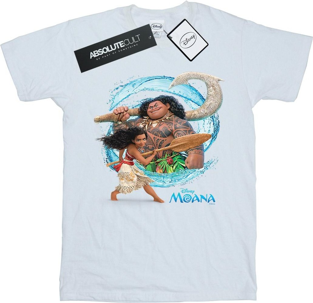 Disney - "Moana And Maui Wave" T-Shirt für Herren (Weiß)