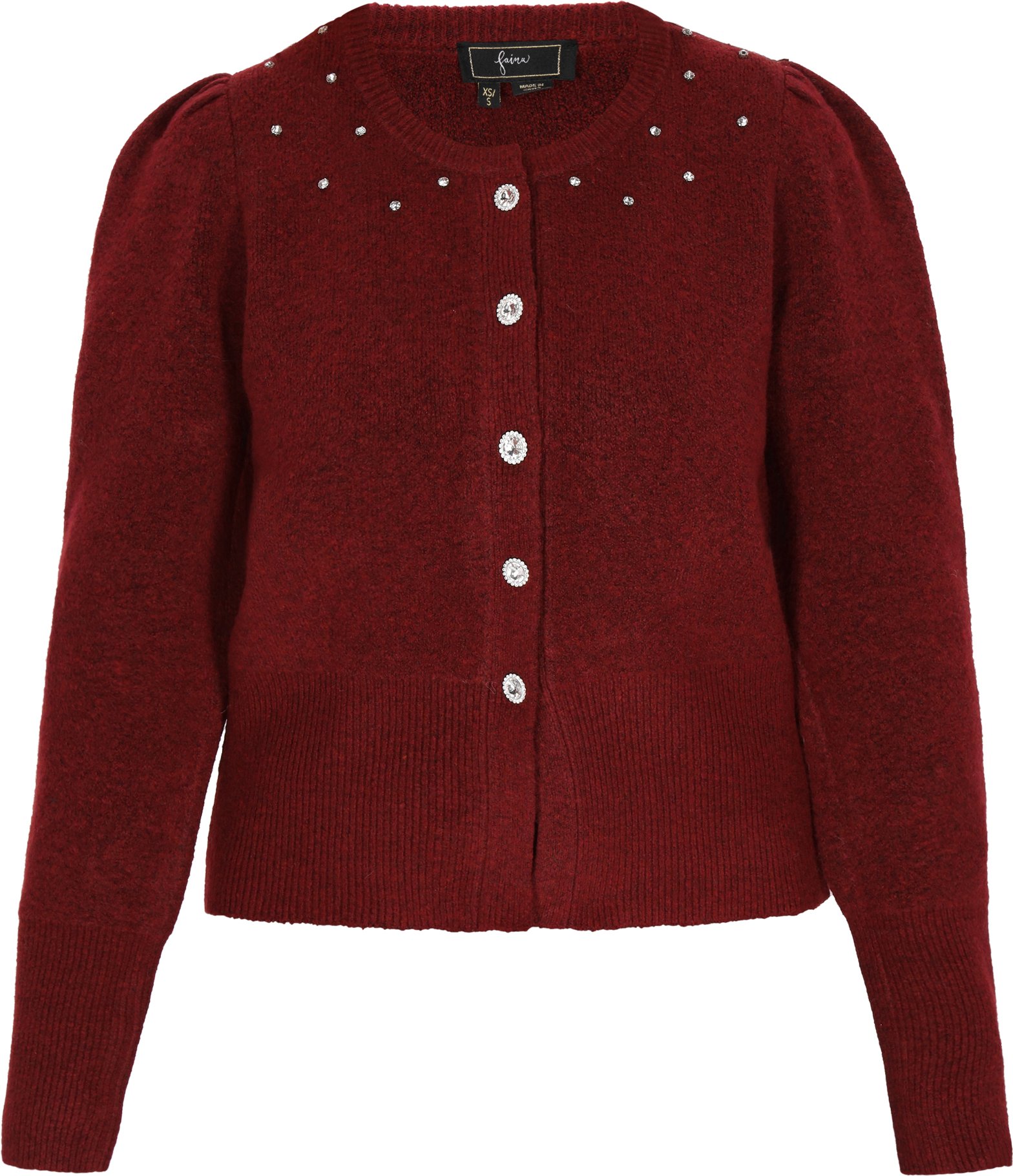 Faina Strickjacke Frauen Weinrot