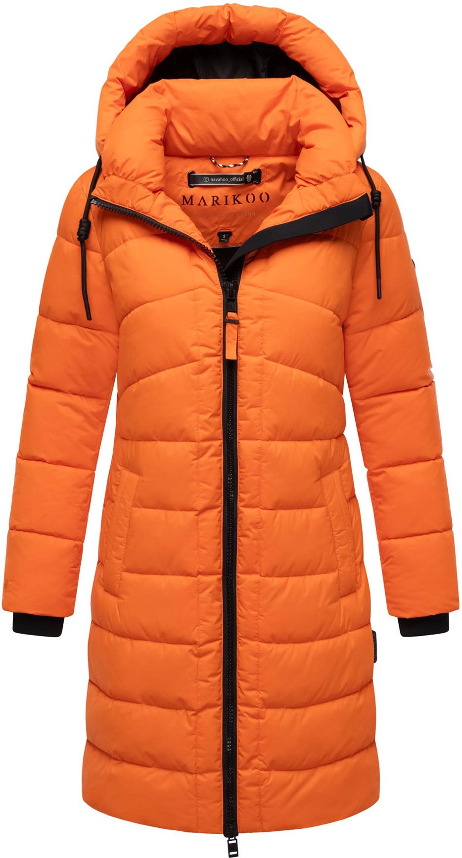 Marikoo Damen Wintermantel Kaltnäschen mit abnehmbarer Kapuze